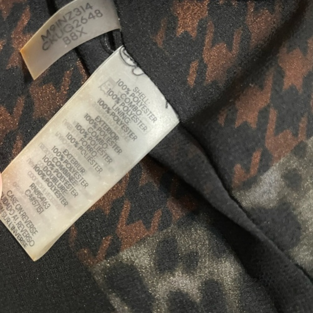 Calvin Klein Floral Houndstooth & Leopard Print Patchwork Skirt size 4 - Picture 10 of 10